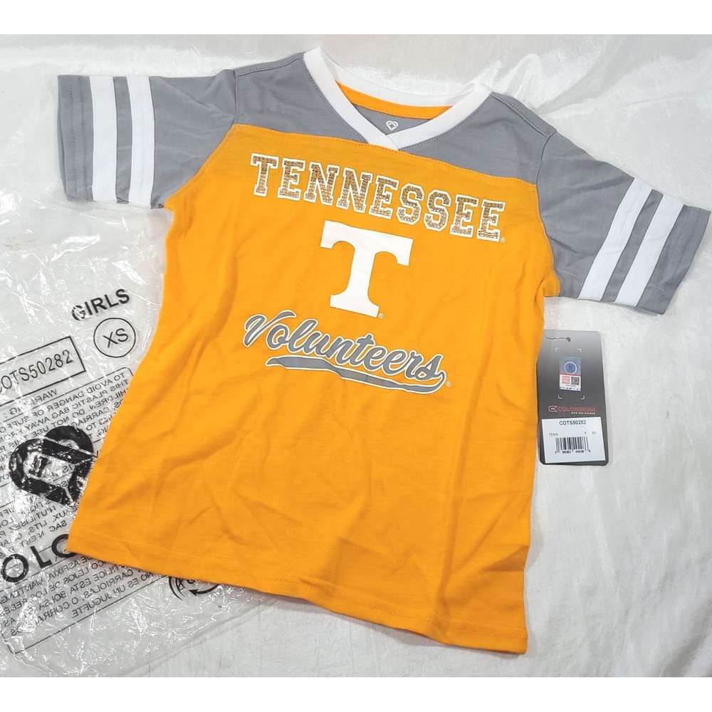 Colosseum Girl's Tennessee Volunteers Princess Bling Rhinestones - Gold - XS 4/5